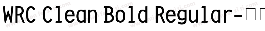 WRC Clean Bold Regular字体转换